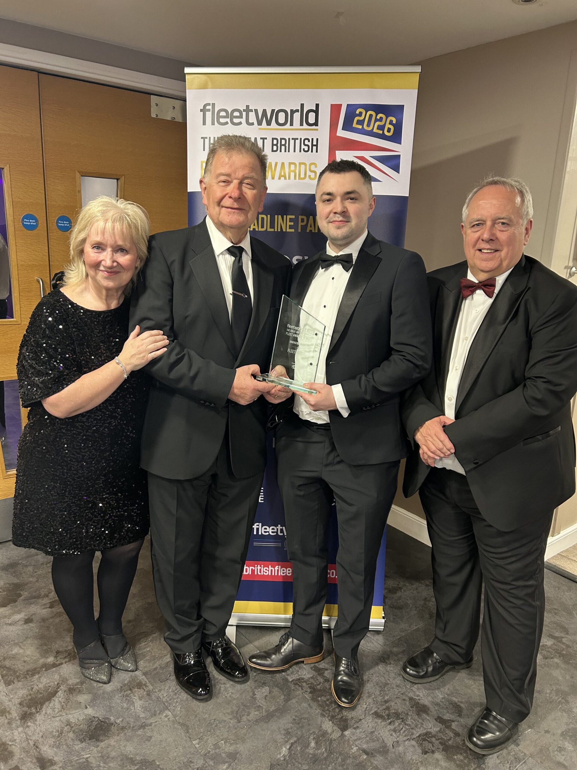 Hayley Ingram, Mike Johnston, Josh Knight and Garry Winckley who picked up our award on behalf of the Fleet Assist team.